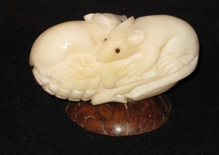 Mouse Pair on Corncob